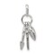 Sterling Silver Faith Hope & Charity Charm Jewerly 25mm x 20mm